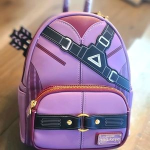 SDCC 2022 Loungefly Exclusive Marvel Hawkeye Kate Bishop Mini Backpack & Wallet